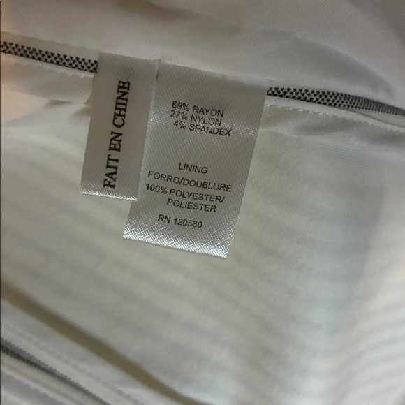 NWT Amanda & Chelsea White and Gray Striped Blazer Sz Large - Picture 4 of 6